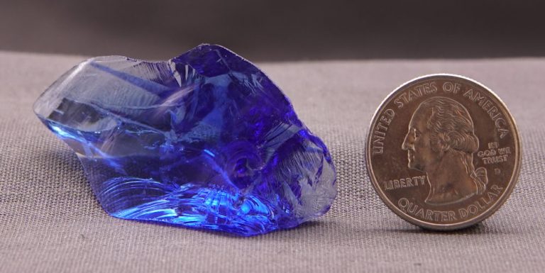 Rare Gem Banded Bicolor Elestial Sapphire with Tanzanite Fire Monatomic Andara Crystal 17.1 g. - Image 7