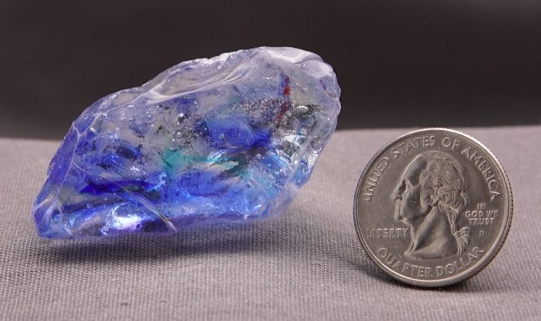 Rare Gem Multi Cosmic Ice/Elestial Sapphire/Cyan Angeles/Scarlet Shift/Earth Shaman Monatomic Andara Crystal 31.9 g. - Image 7