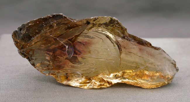 Rare Gem Bicolor Celestial Gold/Sovereign Amethyst Monatomic Andara Crystal 95.2 g.