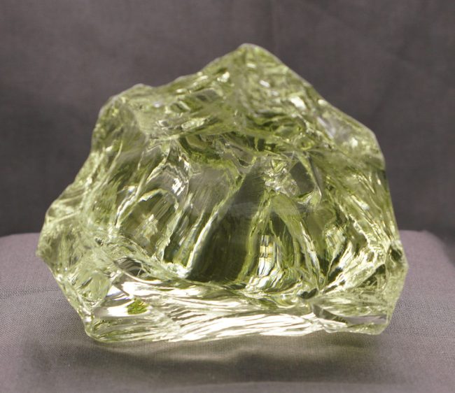 Gem Celestial Gold Green "Heart" Monatomic Andara Crystal 698.0 g.