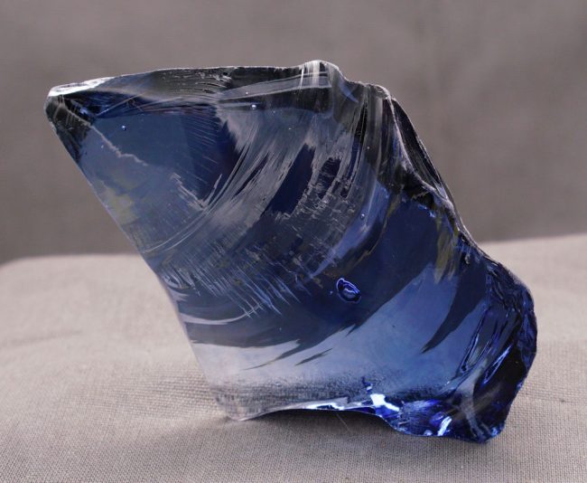 Rare Gem Banded Indigo Elestial Sapphire Monatomic Andara Crystal 95.2 g. - Image 3