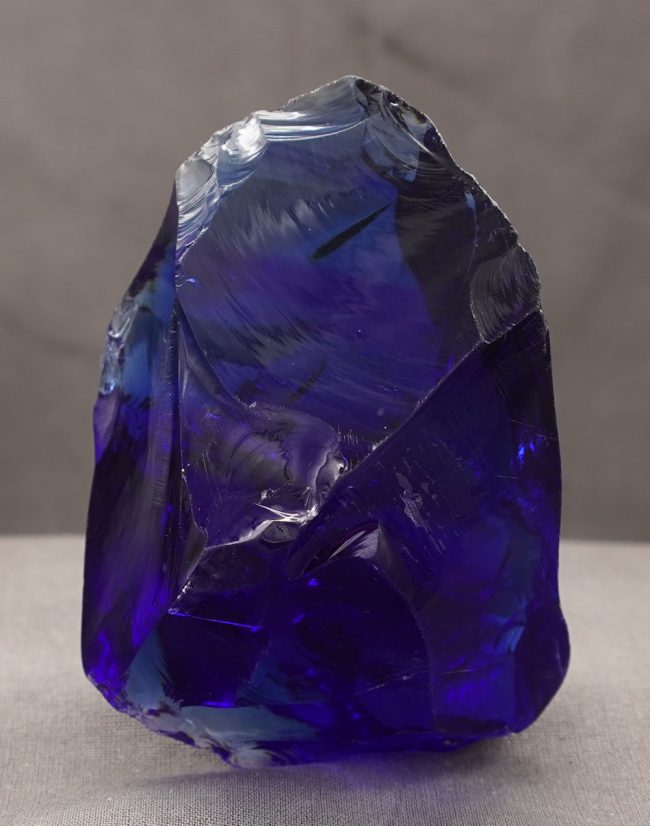 Gem Banded Elestial Sapphire/Tanzanite Fire "Heart" Monatomic Andara Crystal 250.2 g. - Image 5