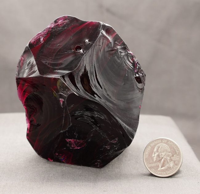 Gem Angel Aura Raspberry "Heart" Monatomic Andara Crystal 431.2 g. - Image 8
