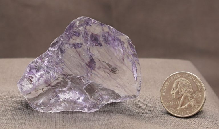 Gem Banded Ascendant Lilac Monatomic Andara Crystal 54.1 g. - Image 4