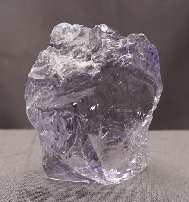 Rare Gem Banded Ascendant Lilac "Heart" with crystals Monatomic Andara Crystal 145.5 g. - Image 3
