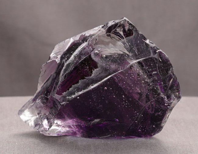 Rare Gem Bicolor Sovereign Amethyst/Cosmic Ice "Heart" Monatomic Andara Crystal 178.2 g. - Image 6