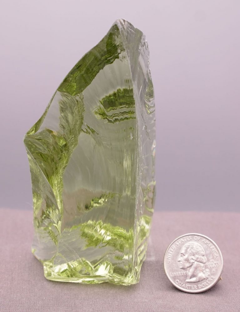 Gem Celestial Gold Green "Heart" Monatomic Andara Crystal 271.9 g. - Image 8