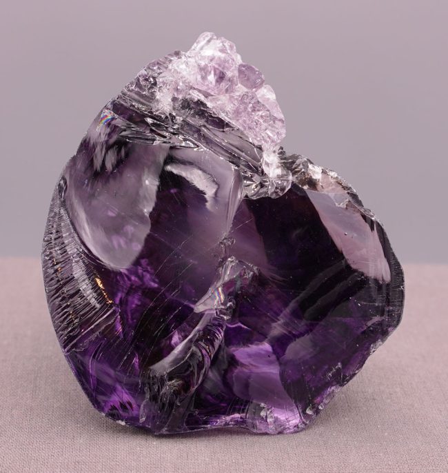 Gem Sovereign Amethyst "Heart" with crystals Monatomic Andara Crystal 295.1 g.