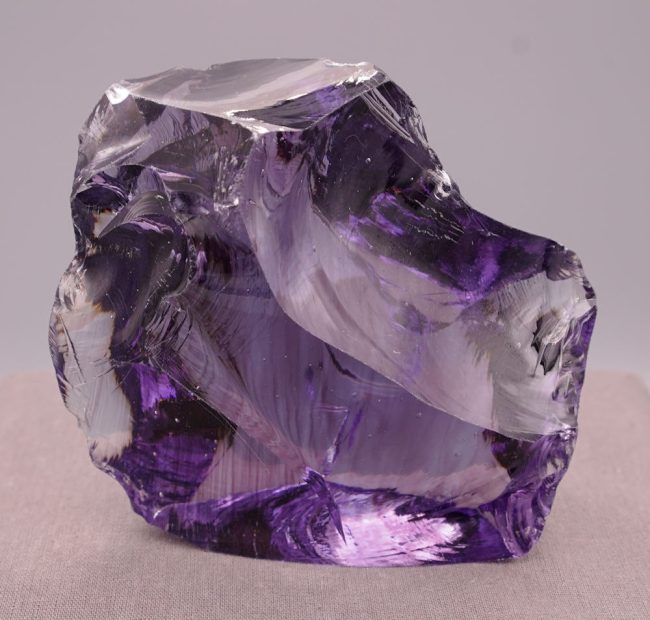 Gem Banded Sovereign Amethyst "Heart" Monatomic Andara Crystal 371.9 g. - Image 2