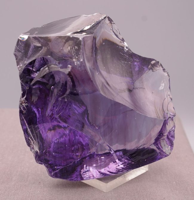 Gem Banded Sovereign Amethyst "Heart" Monatomic Andara Crystal 371.9 g. - Image 3
