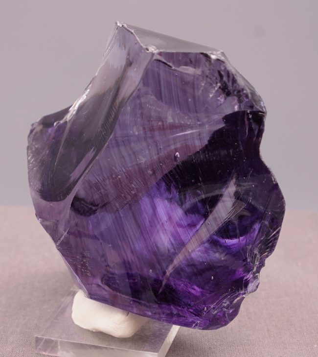 Gem Banded Sovereign Amethyst "Heart" Monatomic Andara Crystal 371.9 g.