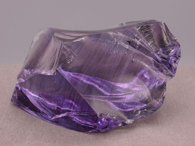 Gem Banded Sovereign Amethyst "Heart" Monatomic Andara Crystal 371.9 g. - Image 6
