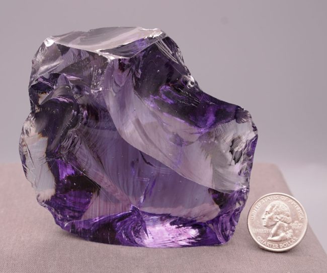 Gem Banded Sovereign Amethyst "Heart" Monatomic Andara Crystal 371.9 g. - Image 10
