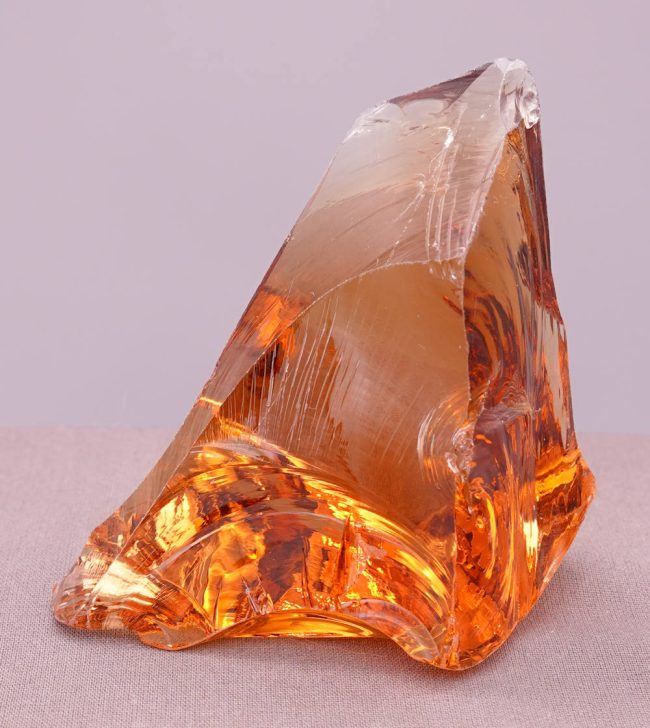 Gem Lemurian Etherium Gold "Heart" Monatomic Andara Crystal 273.9 g.