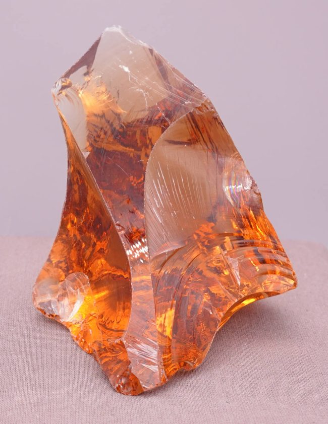 Gem Lemurian Etherium Gold "Heart" Monatomic Andara Crystal 273.9 g. - Image 4