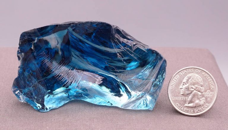 Rare Gem Banded Indigo Elestial Sapphire Monatomic Andara Crystal 96.6 g. - Image 7