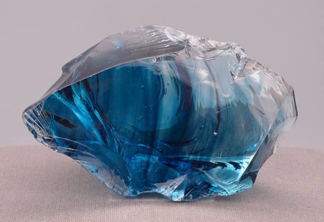 Rare Gem Banded Indigo Elestial Sapphire "Heart" Monatomic Andara Crystal 260.8 g.