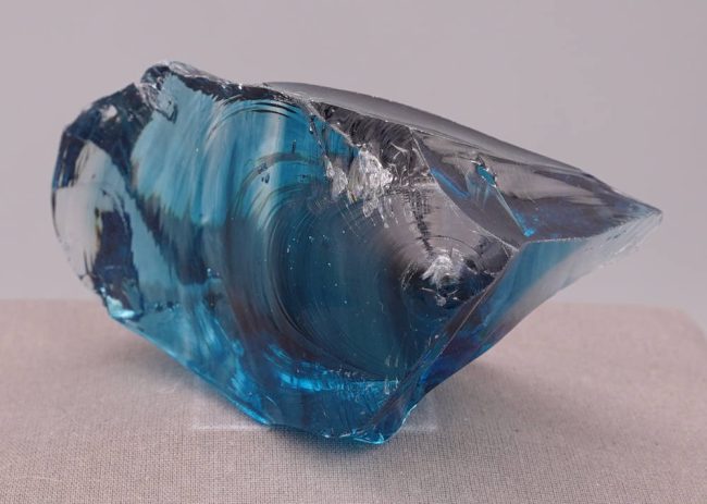 Rare Gem Banded Indigo Elestial Sapphire "Heart" Monatomic Andara Crystal 260.8 g. - Image 5