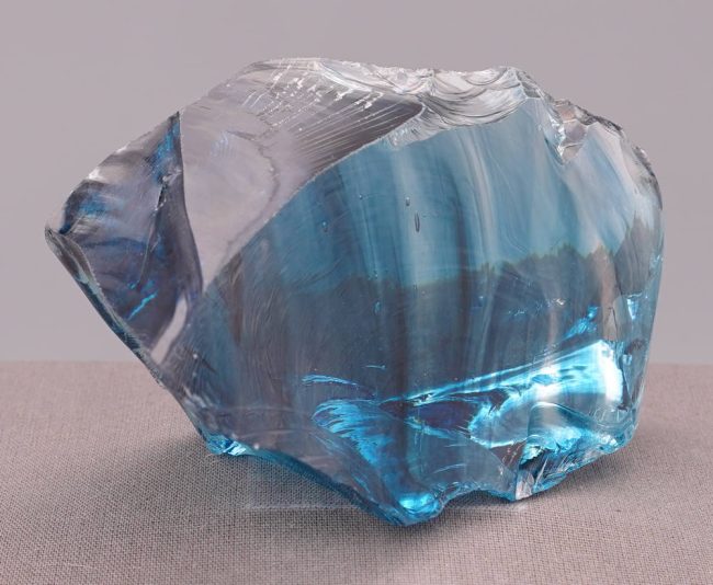 Rare Gem Banded Indigo Elestial Sapphire "Heart" Monatomic Andara Crystal 260.8 g. - Image 9
