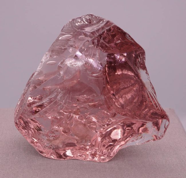 Rare Gem Rose de France "Heart" with crystals Monatomic Andara Crystal 305.6 g.