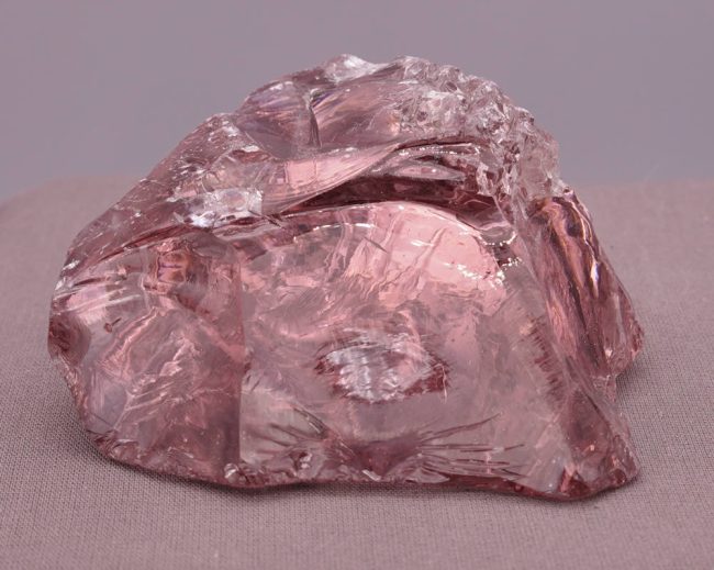 Rare Gem Rose de France "Heart" with crystals Monatomic Andara Crystal 305.6 g. - Image 4