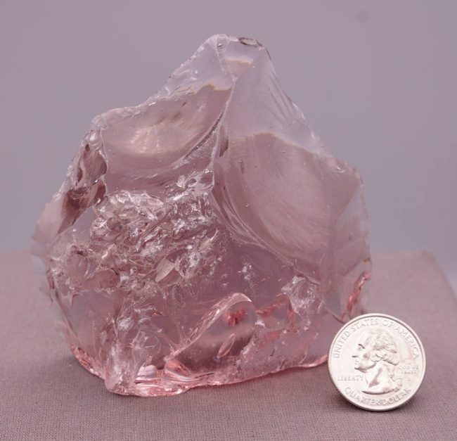 Rare Gem Rose de France "Heart" with crystals Monatomic Andara Crystal 305.6 g. - Image 8