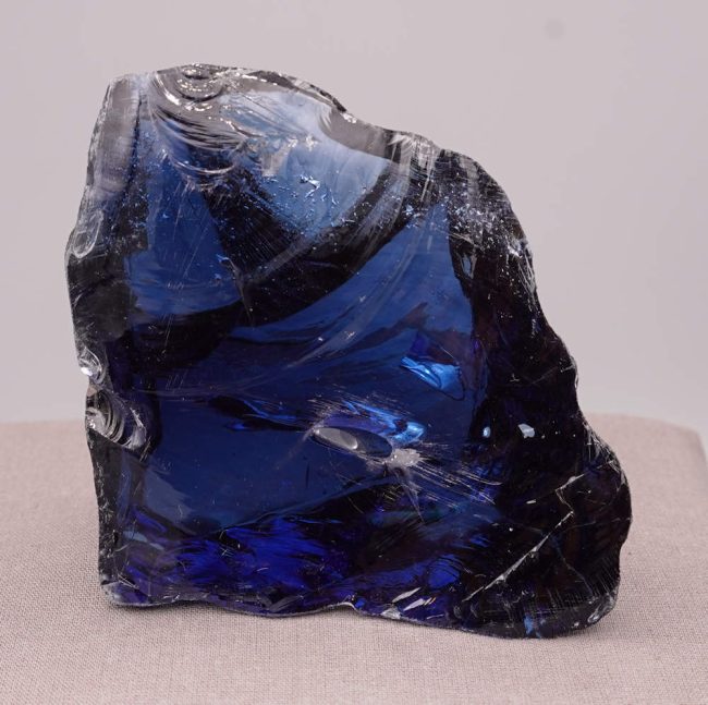 Rare Gem Banded Indigo Elestial Sapphire "Heart" Monatomic Andara Crystal 294.6 g. - Image 6