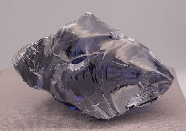 Rare Gem Banded Indigo Elestial Sapphire "Heart" Monatomic Andara Crystal 294.6 g. - Image 9