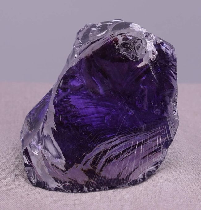 Gem Banded Violet Sovereign Amethyst Monatomic Andara Crystal 165.4 g. - Image 2