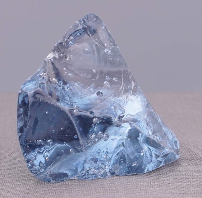 Gem Banded Ascendant Lilac with bubbles Monatomic Andara Crystal 143.6 g. - Image 4