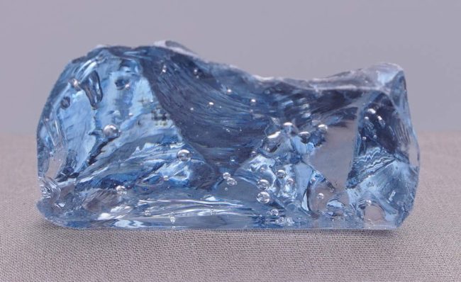 Gem Banded Ascendant Lilac with bubbles Monatomic Andara Crystal 143.6 g. - Image 6