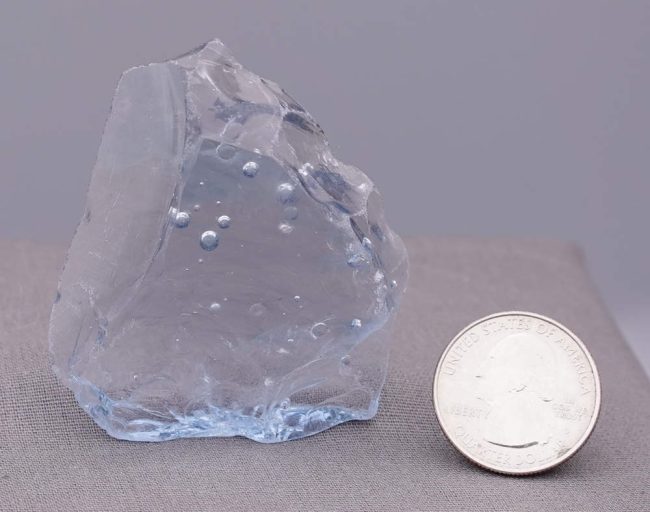 Gem Banded Ascendant Lilac with bubbles Monatomic Andara Crystal 48.7 g. - Image 5