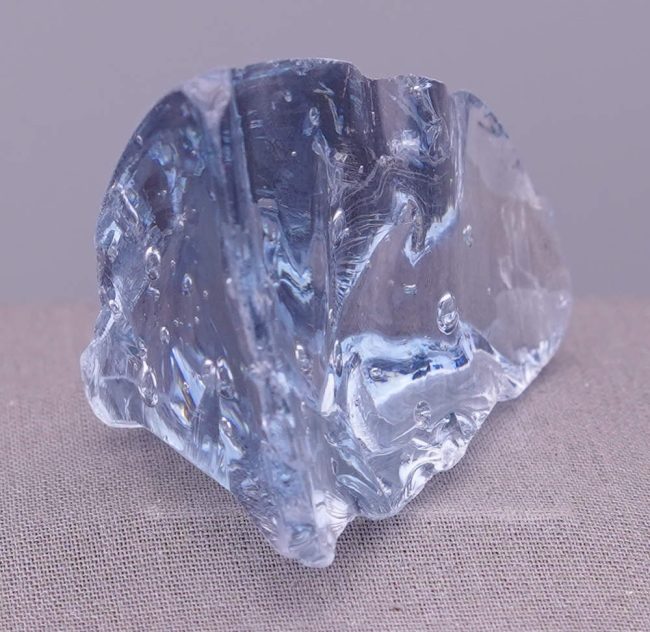 Gem Banded Ascendant Lilac with bubbles Monatomic Andara Crystal 73.9 g. - Image 3