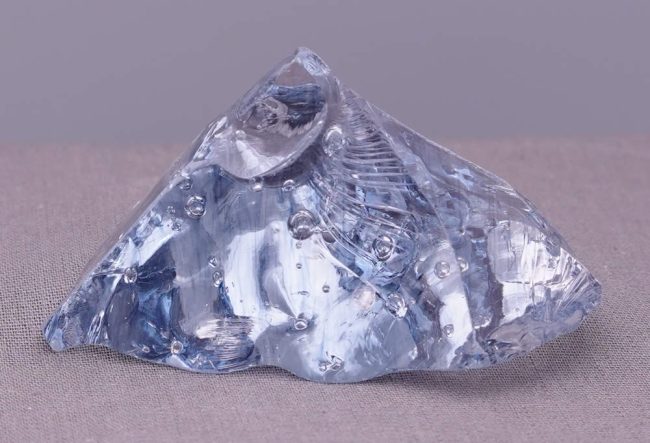 Gem Banded Ascendant Lilac with bubbles Monatomic Andara Crystal 73.9 g. - Image 6