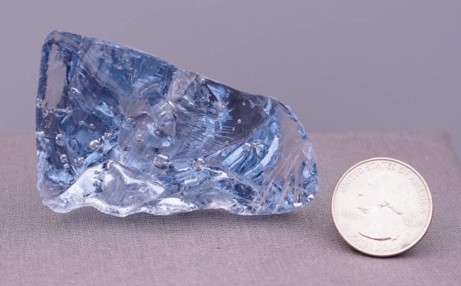 Gem Banded Ascendant Lilac with bubbles Monatomic Andara Crystal 73.9 g. - Image 9