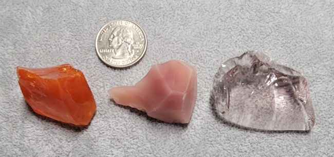 Rare Gem 3 Piece Set Monatomic Andara Crystal 56.3 g.