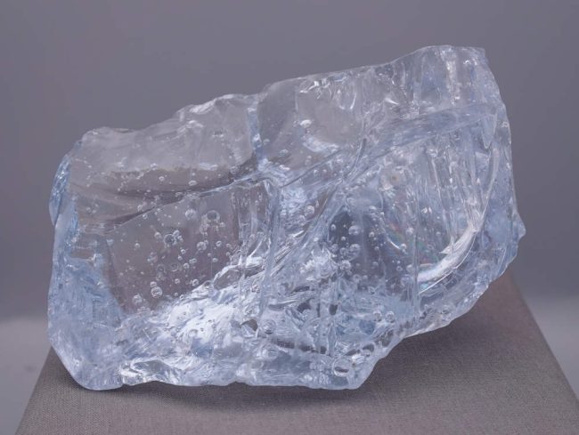 Rare Gem Ascendant Lilac "Heart" with bubbles Monatomic Andara Crystal 702.0 g. - Image 2