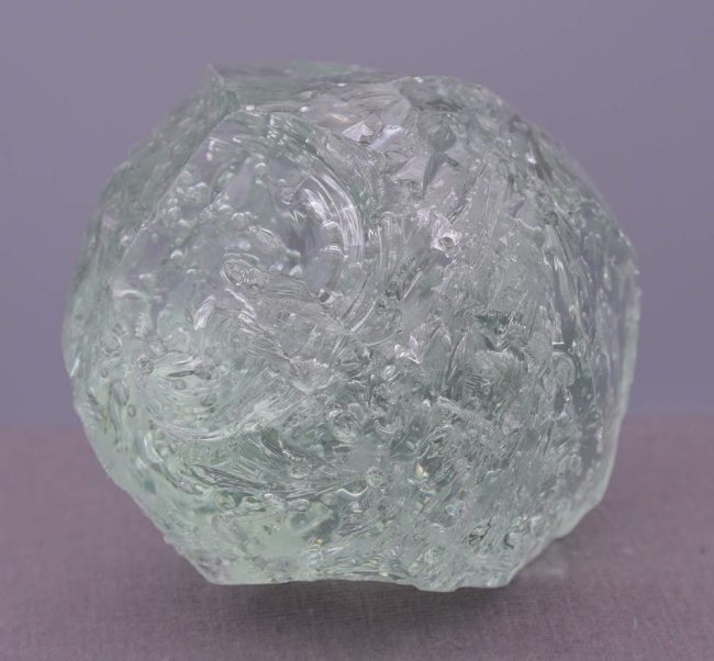 Rare Celestial Gold Green Sea Foam "Heart" Monatomic Andara Crystal 584.0 g. - Image 8