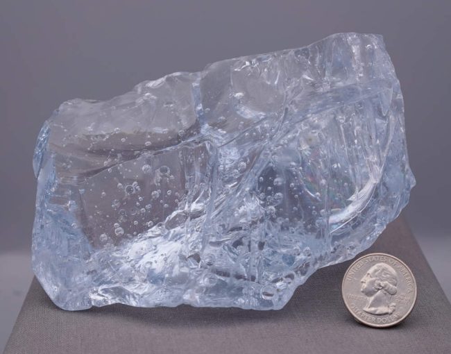 Rare Gem Ascendant Lilac "Heart" with bubbles Monatomic Andara Crystal 702.0 g. - Image 8