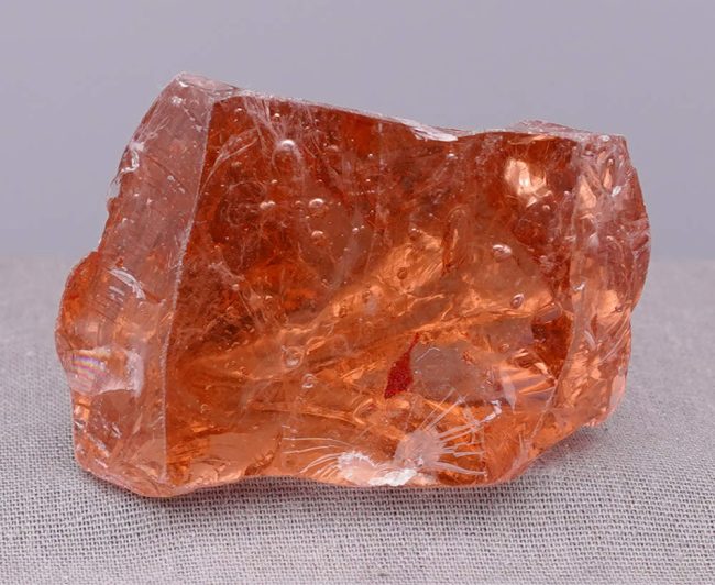 Rare Gem Bicolor Lion's Heart/Scarlet Shift with bubbles Monatomic Andara Crystal 82.0 g.