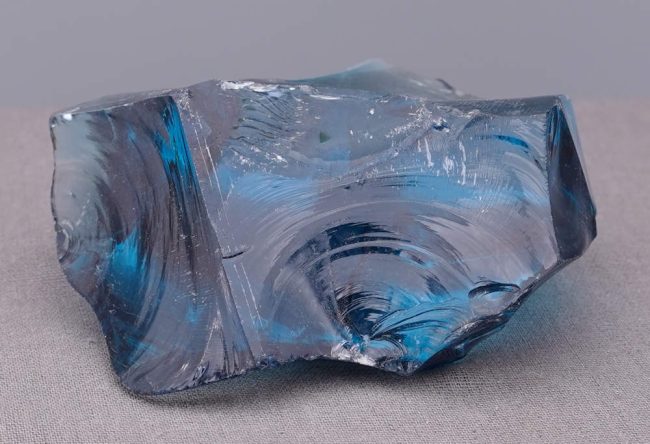 Rare Gem Indigo Elestial Sapphire with bubble Monatomic Andara Crystal 176.1 g. - Image 6