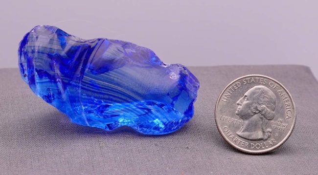 Gem Banded Elestial Sapphire/Tanzanite Fire Monatomic Andara Crystal 28.4 g. - Image 6