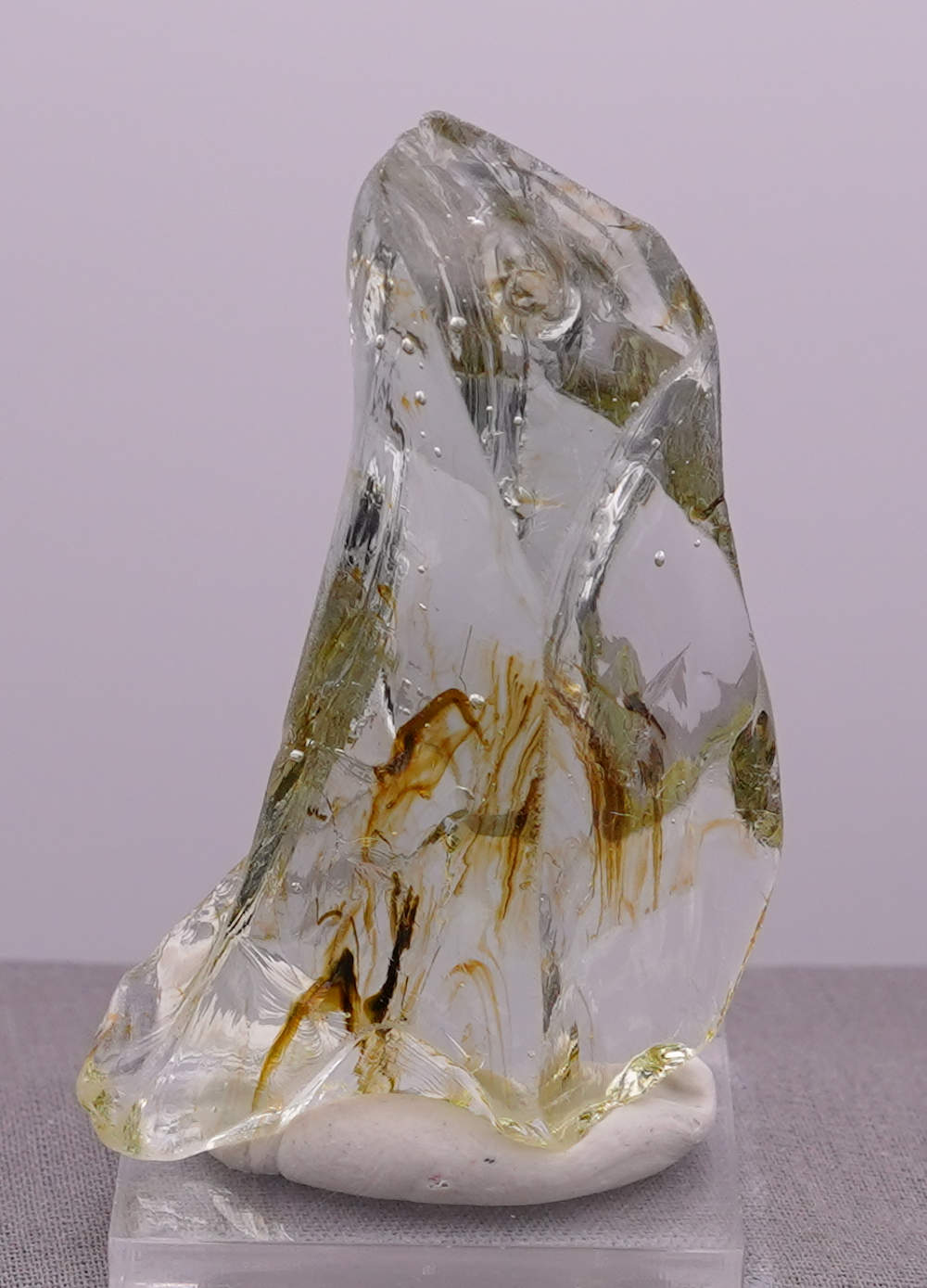 Rare Gem Multi Celestial Gold Green/Gold/Earth Shaman with bubbles Monatomic Andara Crystal 39.6 g. - Image 8