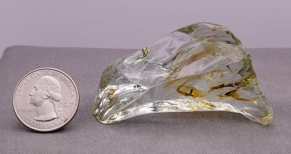 Rare Gem Multi Celestial Gold Green/Gold/Earth Shaman with bubbles Monatomic Andara Crystal 39.6 g. - Image 9