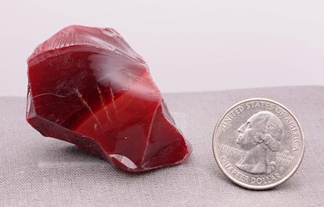 Rare Gem Banded Bicolor Dragon's Blood/Scarlet Shift Monatomic Andara Crystal 39.6 g. - Image 7