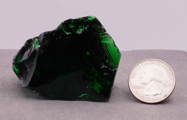 Rare Iridium Emerald with bubbles Monatomic Andara Crystal 55.4 g. - Image 7