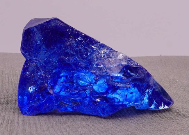 Gem Banded Elestial Sapphire/Tanzanite Fire with crystals Monatomic Andara Crystal 56.9 g.