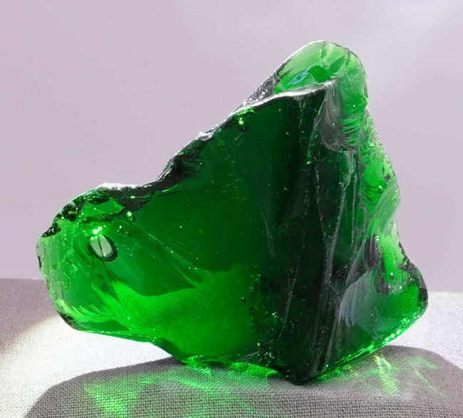 Rare Iridium Emerald with bubbles Monatomic Andara Crystal 52.5 g. - Image 7