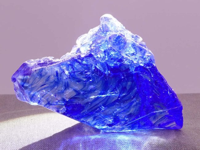 Gem Banded Elestial Sapphire/Tanzanite Fire with crystals Monatomic Andara Crystal 64.2 g. - Image 6