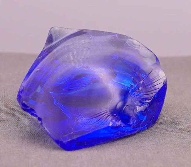 Gem Banded Elestial Sapphire/Tanzanite Fire Monatomic Andara Crystal 56.5 g. - Image 6